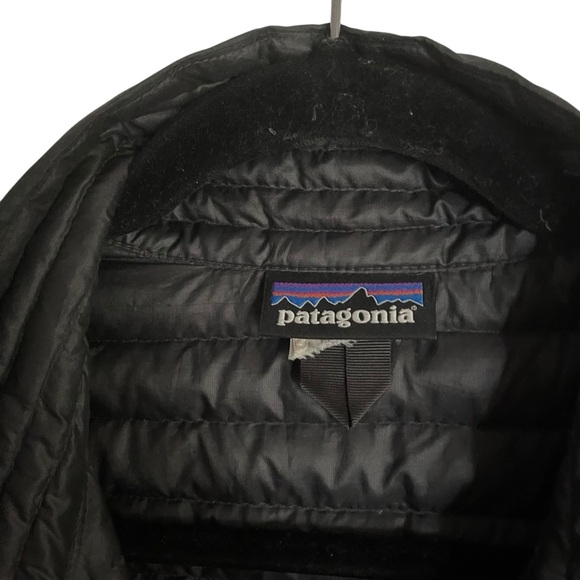 Patagonia Down Black Quilted Puffer Jacket with Full-Length Zipper Women Size XL - Picture 6 of 9